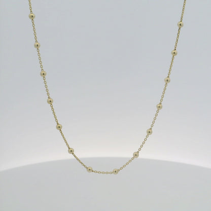 Ball Stationed Beaded Necklace