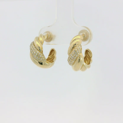 Croissant Hoop With Diamonds