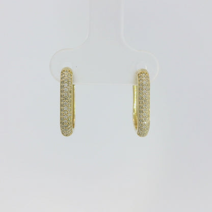 U-Shaped Pave Diamond Hoop
