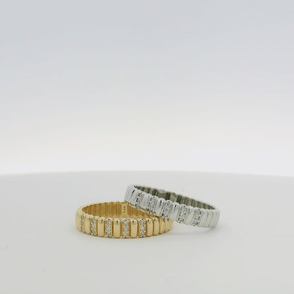 Diamond Fluted Ring