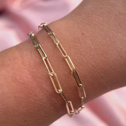 3.25mm Paperclip  Link Bracelet