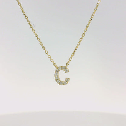 Diamond Initial Necklace