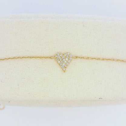 Mini Diamond Heart Bracelet