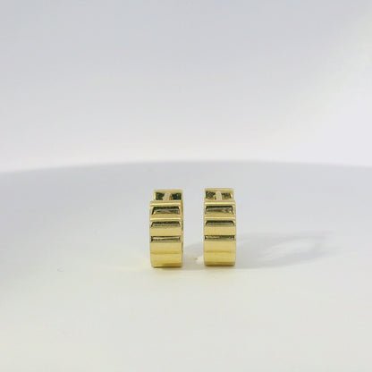 Fluted Thick Huggie Earrings