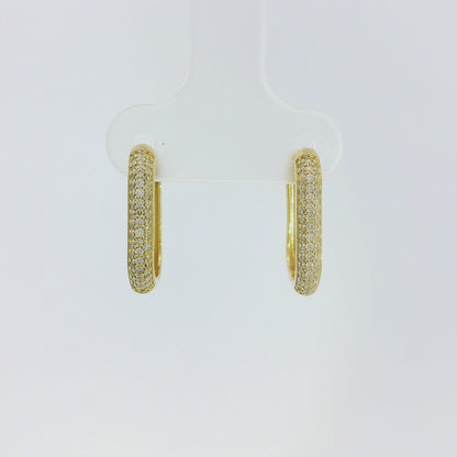 U-Shaped Pave Diamond Hoop