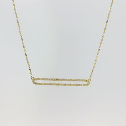 Eternity Diamond Bar Necklace
