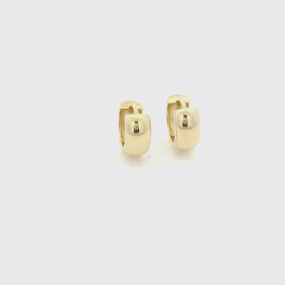 Thick Gold Huggie Hoop Earring